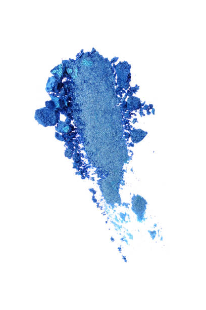 istock Smear of crushed blue shiny eyeshadow 687169998