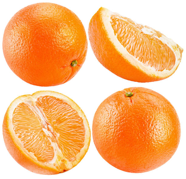 istock collection of oranges isolated on a white background 687179634