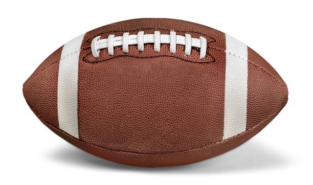 Football. American football ball isolated on white background football stock pictures, royalty-free photos & images