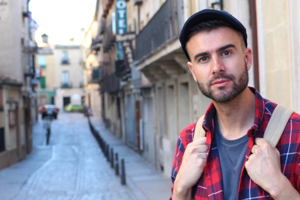 istock Real man strolling around the city streets 687192844