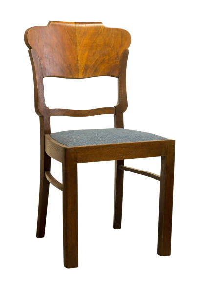 istock Vintage Art deco Chair isolated on white background 687192886