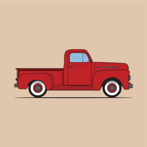 Classic Truck Graphic Fully editable vector graphic old truck stock illustrations