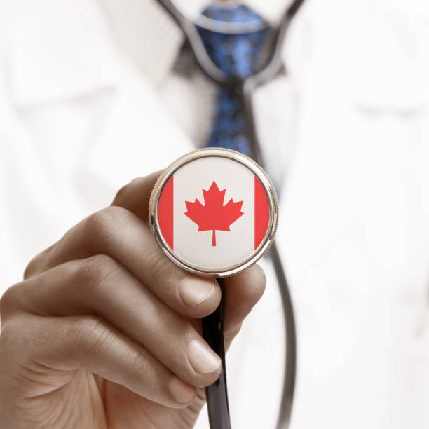 istock Stethoscope with national flag conceptual series - Canada 687200288