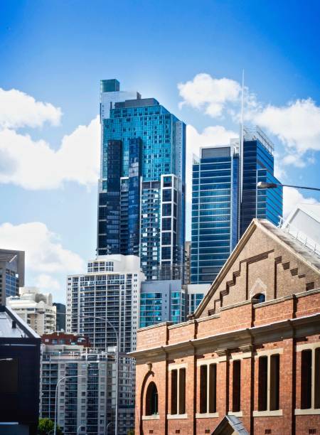 istock Historical Building On Modern Skyscrapers  Background 687202908