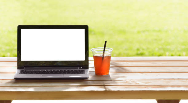 istock Laptop in outdoor 687203306