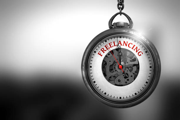 istock Freelancing on Pocket Watch. 3D Illustration 687206092
