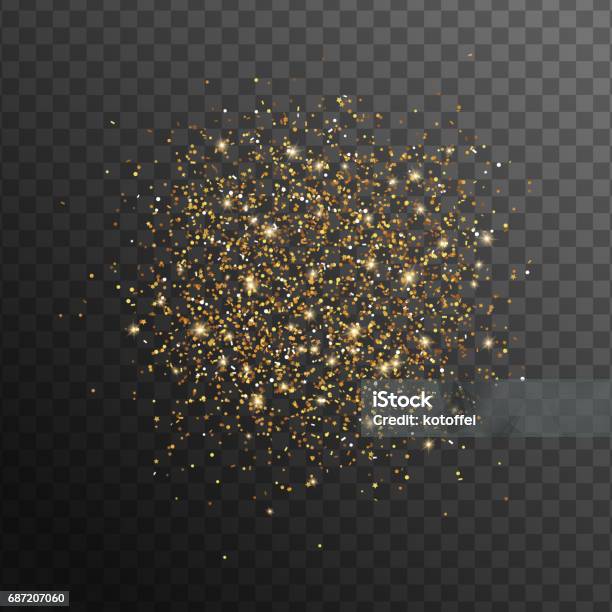 Abstract Gold Glittering Overlay Effect Stock Illustration - Download Image Now - Gold - Metal, Gold Colored, Glittering