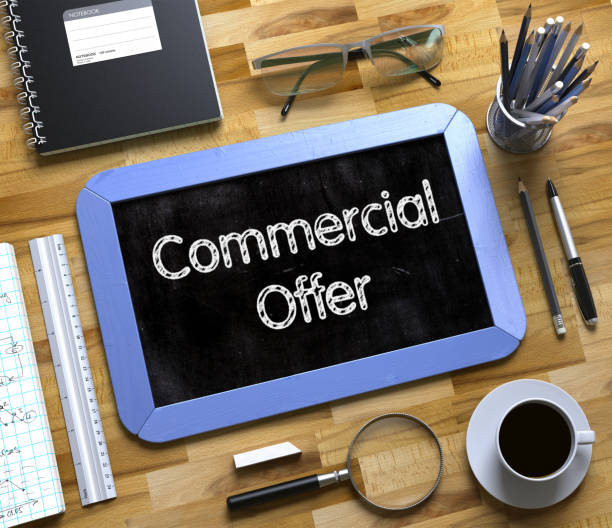 istock Commercial Offer on Small Chalkboard. 3D 687210508