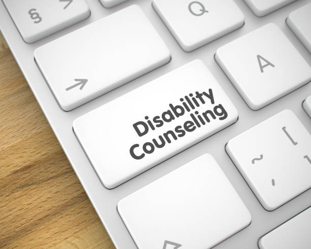 istock Disability Counseling - Inscription on the White Keyboard Key. 3 687210584