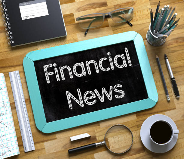 istock Financial News on Small Chalkboard. 3D 687214628