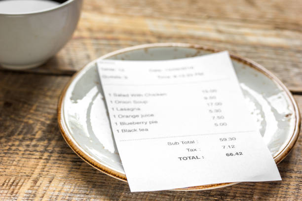 istock restaurant bill paying by credit card for coffee on wooden table background 687218254