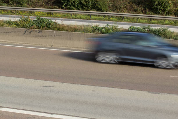 istock Car on highway  in motion blur 687221312