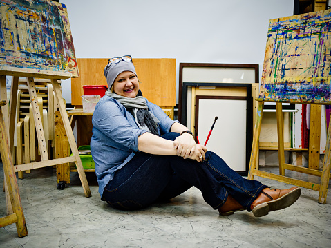 Teacher of painting in Art Studio