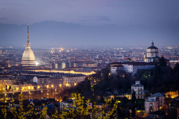istock Turin scenic view with Mole Antonelliana and Monte dei Cappuccini 687244752