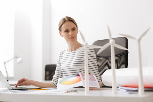 istock Concentrated female engineer working in the office 687245410