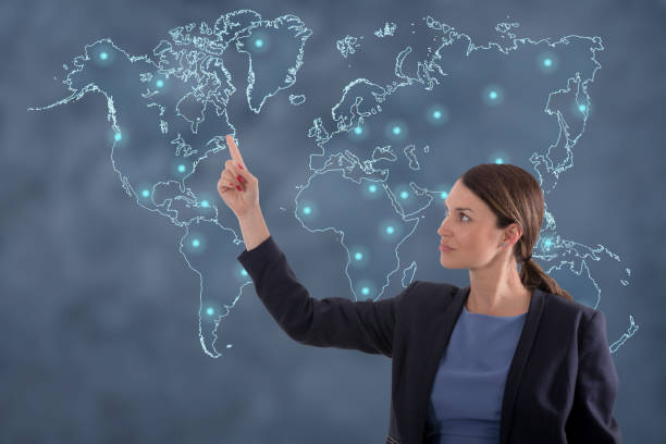 istock Business woman globalization concept. 687258356