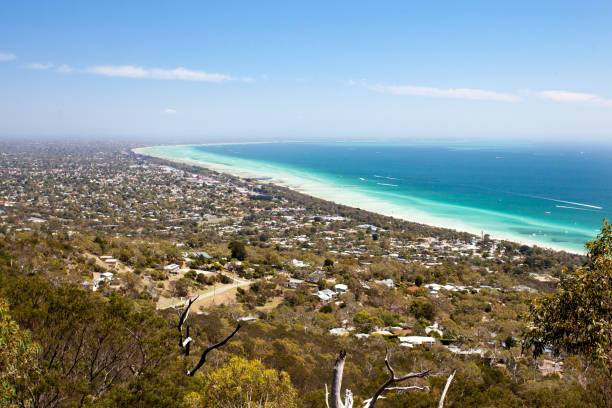 Murray's Lookout over Mornington Peninsula Murray's Lookout on Arthurs Seat Tourist Rd looking over Mornington Peninsula, Victoria, Australia mornington peninsula photos stock pictures, royalty-free photos & images