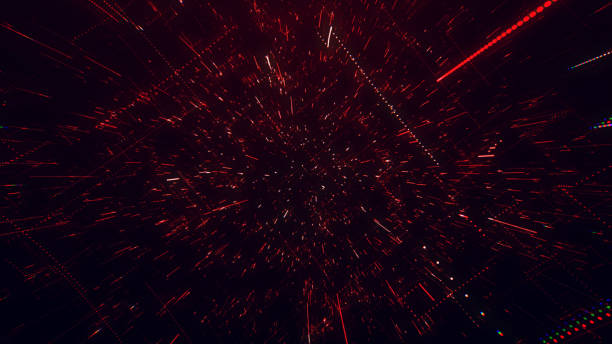istock The surface of technology with lines of chaos and grid is an abstract computer image with chromatic aberrations. Digital art: a dark technical, sci-fi or sci-fi background. 3d illustration 687262192
