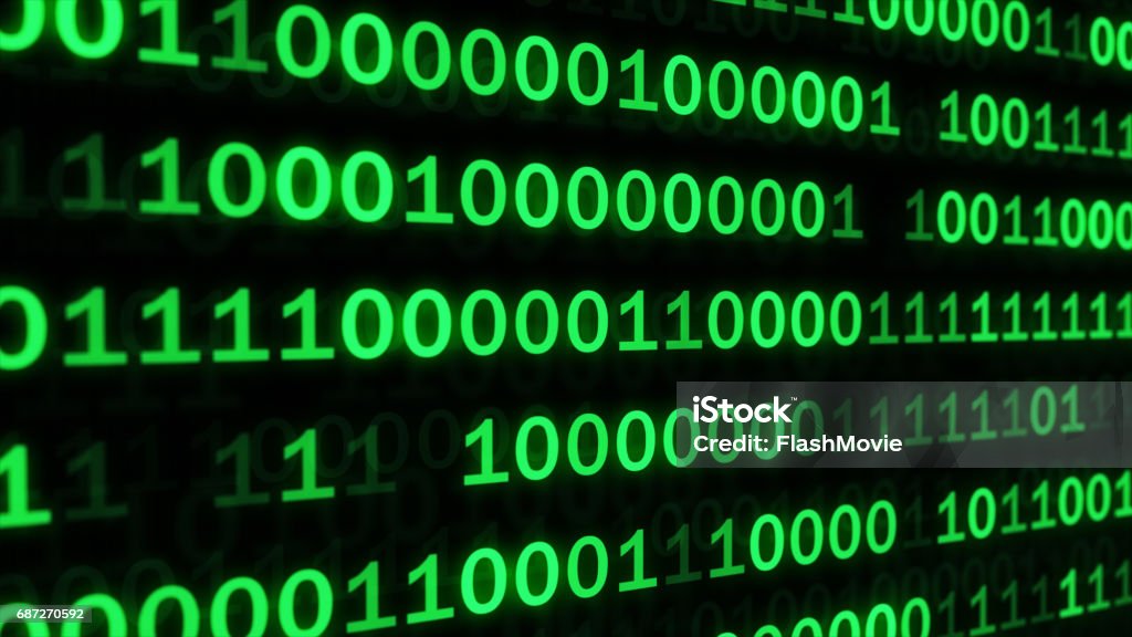The Green Code Made Programming Dark Background Stock Illustration ...