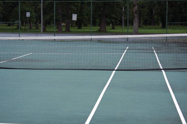 istock Tennis Hardcourt at Public Park 687309932
