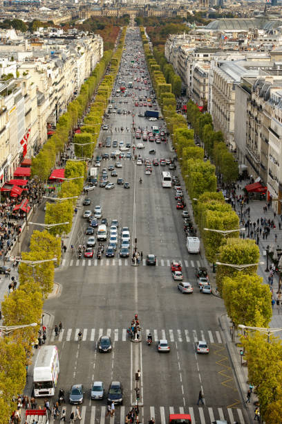 istock View down the Champs des Elysees from the top of the Arc de Triomphe 687310230