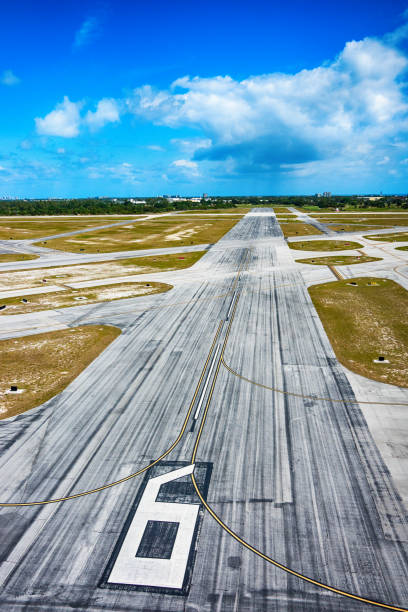 istock Weathered Airport Runway Aerial 687324660