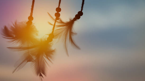 Abstract dream catcher background stock photo