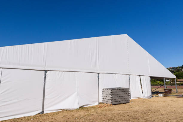 istock Large white tent for entertaining in field 687325774