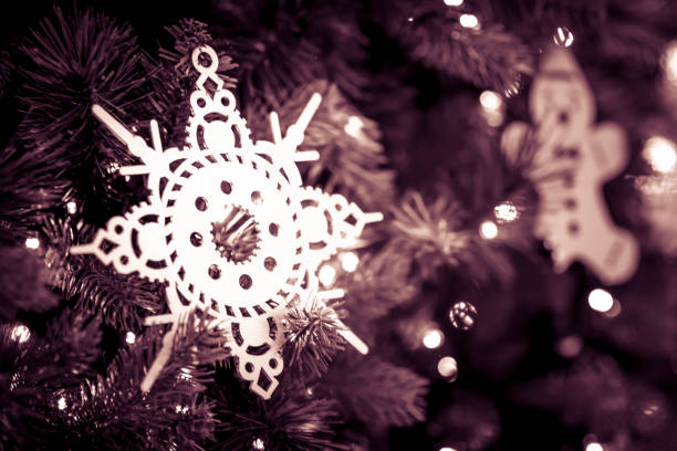 istock Blurred background of Christmas with vintage style 687340572