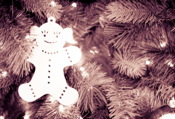 istock Blurred background of Christmas with vintage style 687340596
