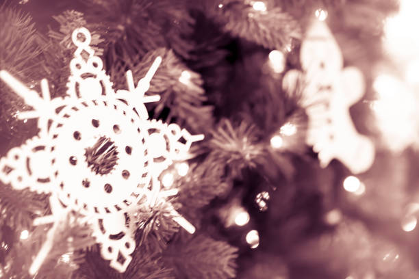 istock Blurred background of Christmas with vintage style 687340650