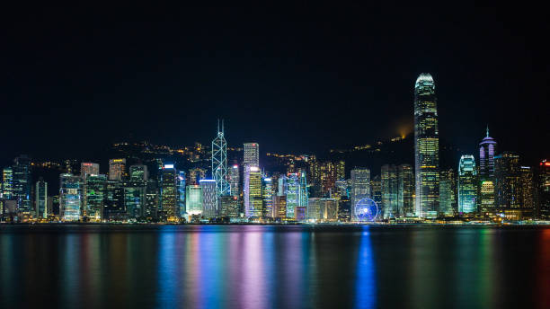 istock Skyline of Hong Kong at night 687345000