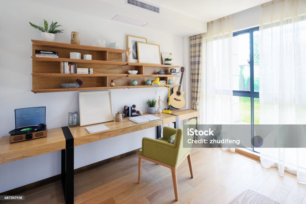 interior of modern study Home Office Stock Photo