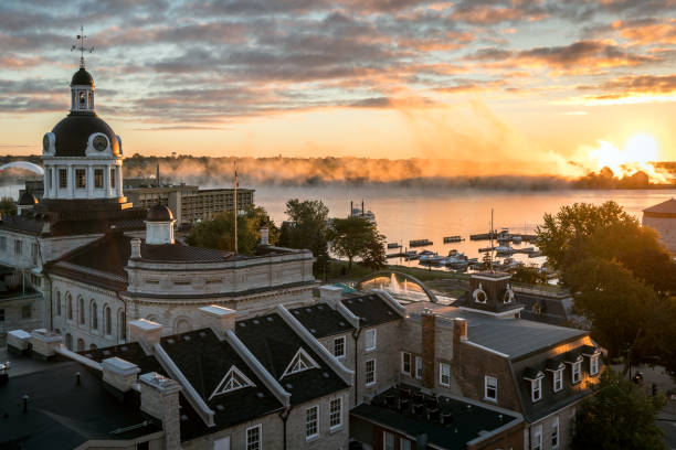 City of Kingston Ontario, Canada at Sunrise City of Kingston and Kingston City Hall, Ontario, Canada at Sunrise kingston ontario photos stock pictures, royalty-free photos & images