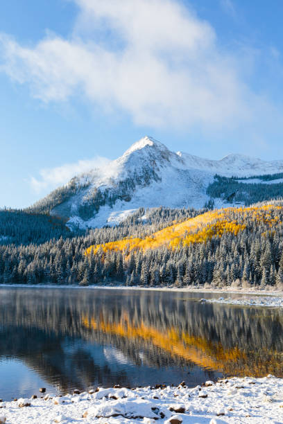 Colorado Autumn Scenery Autumn Scenery in the Rocky Mountains of Colorado ridgway stock pictures, royalty-free photos & images