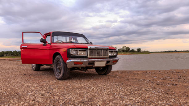 istock Pickup old lakeside park in cloudy days. 687372276