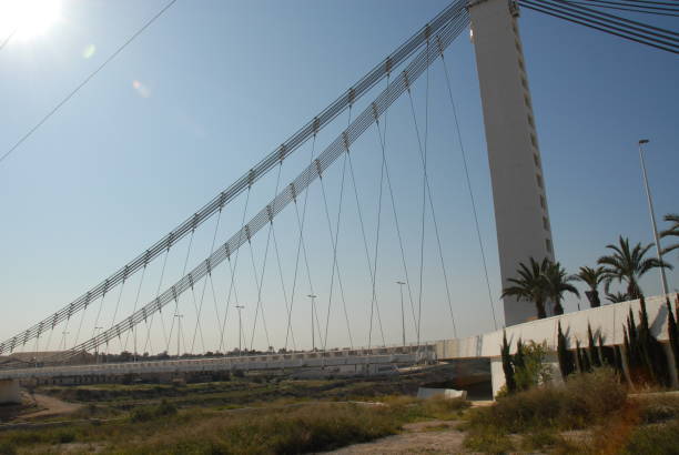 istock Single-hoisted cable-stayed bridge in Elche - Costa Blanca - Spain 687378950
