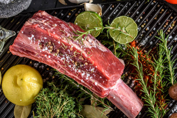 istock Raw Short Rib with Sea Salt and Pepper 687385978