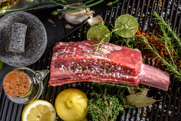 istock Raw Short Rib with Sea Salt and Pepper 687386048