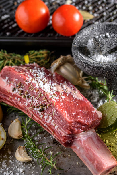 istock Raw Short Rib with Sea Salt and Pepper 687386212