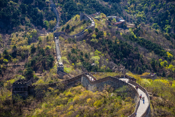 istock Walking on the great wall near Beijing, China 687386296