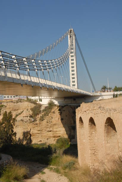 istock Single-hoisted cable-stayed bridge in Elche - Costa Blanca - Spain 687388618