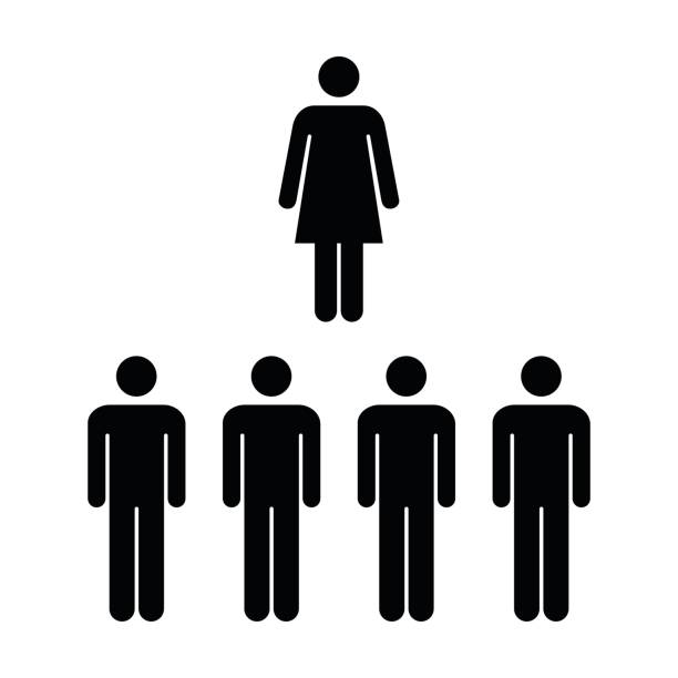 istock People Icon - Vector Group of Men and Women Team Building Pictogram Symbol 687389202