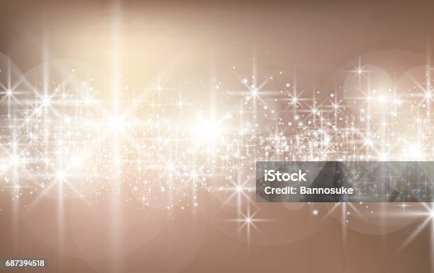 Gold Lights Background Stock Illustration - Download Image Now - Glittering, Glowing, Gold - Metal