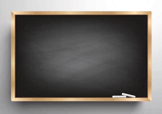 blackboard hintergrund holzrahmen, ausradiert schmutzig tafel, vektor-illustration - schreibtafel stock-grafiken, -clipart, -cartoons und -symbole