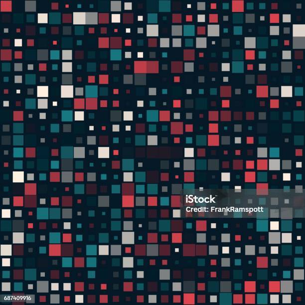 Retro Square Variation Pattern Stock Illustration - Download Image Now ...