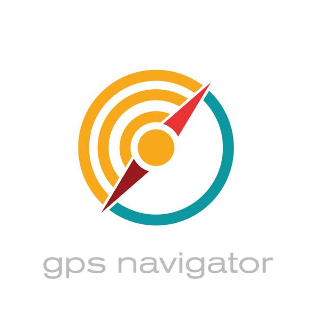 ilustraciones, imágenes clip art, dibujos animados e iconos de stock de vector abstracto de navegador gps - mobile phone bluetooth communication abstract