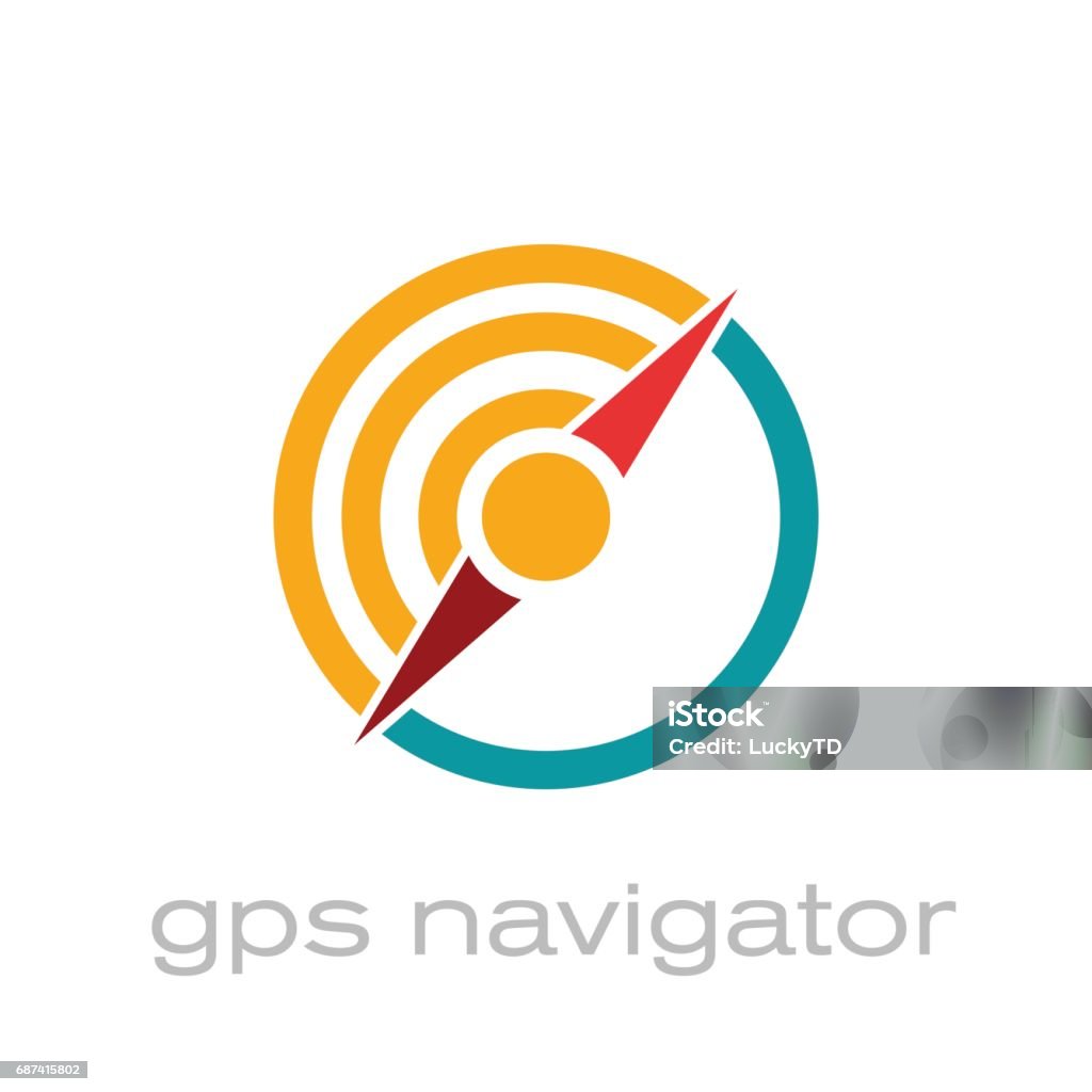 Vector abstract  gps navigator Navigational Compass stock vector