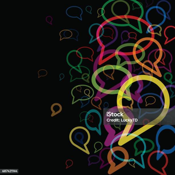Think Talk Background Vector Abstract Falling Talk Background Stock Illustration - Download ...