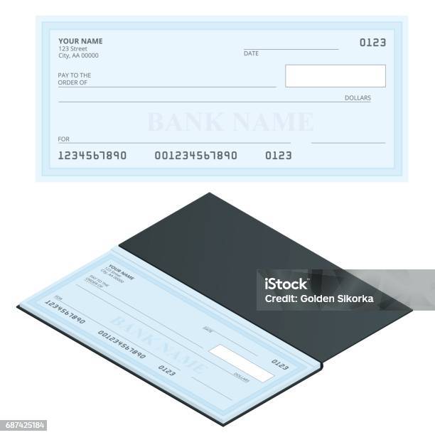 Bank Check With Modern Design Flat Illustration Cheque Book On Colored Background Bank Check With Pen Concept Illustration Pay Payment Buy Stock Illustration - Download Image Now